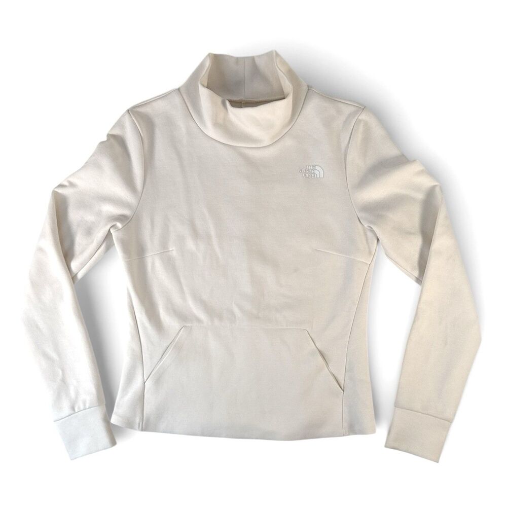 The North Face Women's City Standard Double Knit Funnel Knit Sweater Small Cream